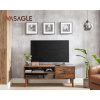 vasagle-dulap-tv-cu-usa-si-rafturi-maro-rustic-120x40x49cm