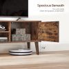 vasagle-dulap-tv-cu-usa-si-rafturi-maro-rustic-120x40x49cm