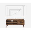 vasagle-dulap-tv-cu-usa-si-rafturi-maro-rustic-120x40x49cm