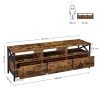 vasagle-dulap-tv-cu-rafturi-si-sertare-maro-rustic-147x40x50cm