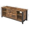vasagle-dulap-tv-cu-doua-usi-glisante-maro-rustic-110x40x45cm