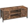 vasagle-dulap-tv-cu-rafturi-si-doua-usi-maro-rustic-110x40x50cm