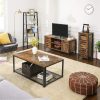 vasagle-dulap-tv-cu-rafturi-si-doua-usi-maro-rustic-110x40x50cm
