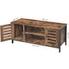 vasagle-dulap-tv-cu-rafturi-si-doua-usi-maro-rustic-110x40x50cm