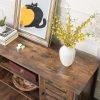vasagle-dulap-tv-cu-rafturi-si-doua-usi-maro-rustic-110x40x50cm