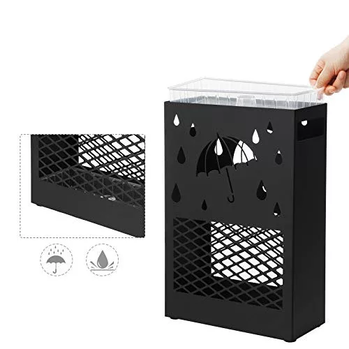songmics-suport-umbrela-model-patrat-cu-carlige-negru-28x12x41cm
