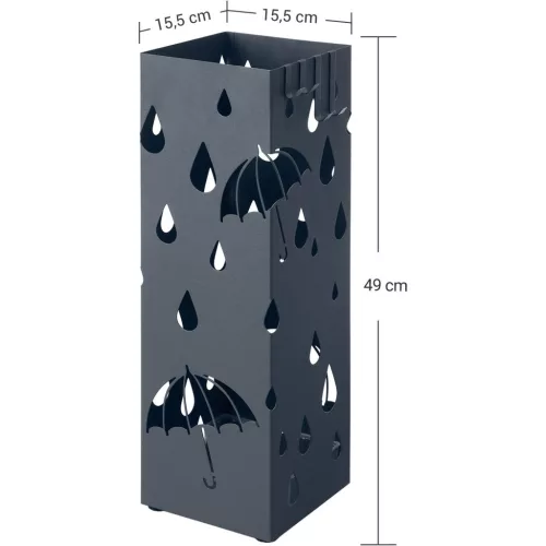 songmics-suport-umbrela-patrat-model-umbrela-cu-carlige-gri-15x15x49cm