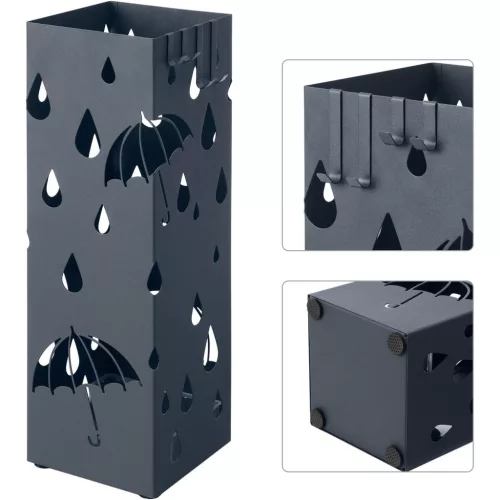 songmics-suport-umbrela-patrat-model-umbrela-cu-carlige-gri-15x15x49cm