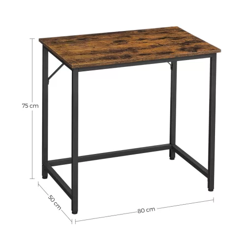 Birou, masă de calculator, maro rustic 80x50x75cm