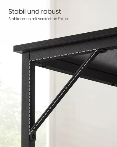 vasagle-birou-negru-100x50x75cm