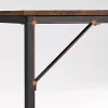 Íróasztal, rusztikus barna 140x60x75cm, fém váz