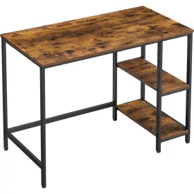 vasagle-birou-cu-rafturi-maro-rustic-100x50x75cm