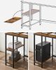 vasagle-birou-cu-rafturi-maro-rustic-100x50x75cm