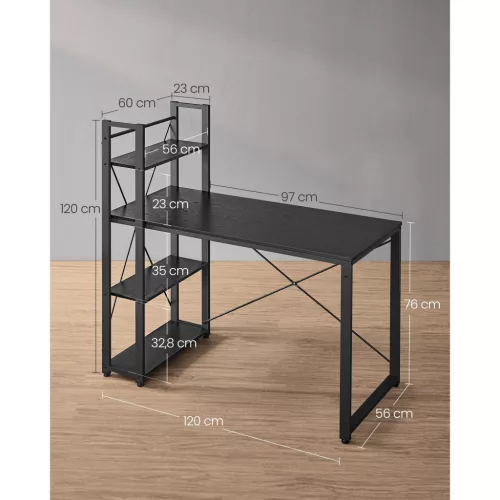 vasagle-birou-cu-rafturi-negru-abanos-120x119x60cm