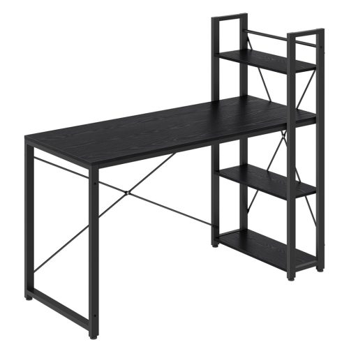 vasagle-birou-cu-rafturi-negru-abanos-137x119x60cm