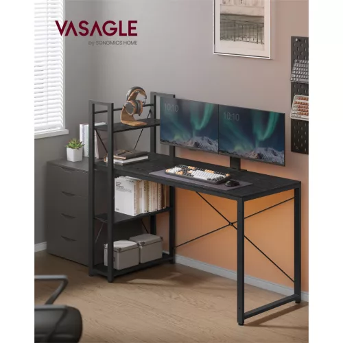 vasagle-birou-cu-rafturi-negru-abanos-137x119x60cm