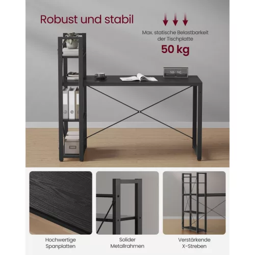 vasagle-birou-cu-rafturi-negru-abanos-137x119x60cm