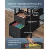 Íróasztal szövet fiókokkal, monitor állvánnyal, LED világítással, 135 x 55 x 90