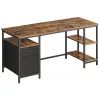 Birou cu spațiu de depozitare, maro rustic 60 x 160 x 76 cm
