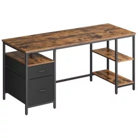 Birou cu spațiu de depozitare, maro rustic 60 x 160 x 76 cm