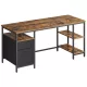 Birou cu spațiu de depozitare, maro rustic 60 x 160 x 76 cm