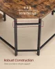 Birou de colț, rustic maro 120x130x76cm, cu 2 rafturi