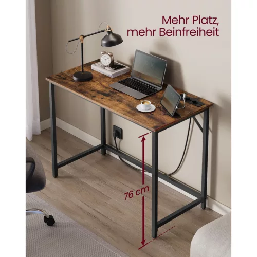 vasagle-birou-masa-de-calculator-cu-priza-incorporata-lumini-led-maro-rustic-100x50x75cm