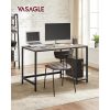 vasagle-birou-cu-rafturi-greige-120x60x75cm