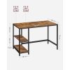 vasagle-birou-cu-rafturi-maro-rustic-120x60x75cm