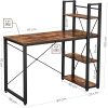 vasagle-birou-cu-rafturi-maro-rustic-120x119x60cm