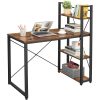 vasagle-birou-cu-rafturi-maro-rustic-120x119x60cm