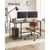 vasagle-birou-cu-rafturi-maro-rustic-140x60x75cm