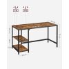 vasagle-birou-cu-rafturi-maro-rustic-140x60x75cm
