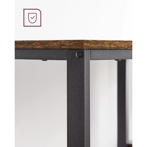 vasagle-birou-cu-rafturi-maro-rustic-140x60x75cm