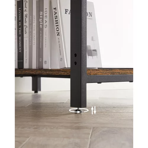 vasagle-birou-cu-rafturi-maro-rustic-140x60x75cm