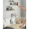 Set de 3 rafturi plutitoare, gri și negru, 30/35/40 cm