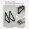Set de 3 rafturi plutitoare, gri și negru, 30/35/40 cm