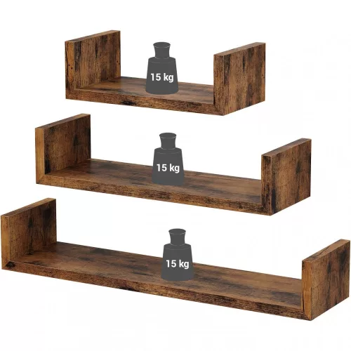 vasagle-set-rafturi-plutitoare-3-piese-maro-rustic-304560cm