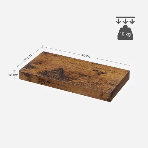 vasagle-raft-plutitor-montabil-pe-perete-maro-rustic-40x20x3cm