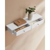 songmics-raft-de-perete-cu-doua-sertare-cu-acoperire-lucioasa-alb-65x15x10cm
