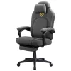 Gamer szék, ergonomikus, lábtartóval, állítható magassággal, szürke szövet