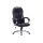 Scaun de birou, scaun rotativ, ergonomic, piele ecologică, cu roți, negru