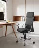 Scaun de birou rotativ cu husă din material textil, șezut căptușit, reglabil, înclinabil