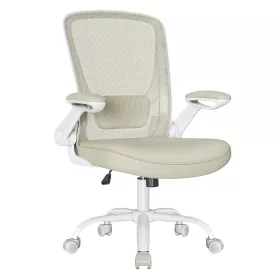 Scaun de birou, plasă, ergonomic, cu cotiere reglabile, bej