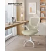 Scaun de birou, plasă, ergonomic, cu cotiere reglabile, bej