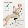 Scaun de birou, plasă, ergonomic, cu cotiere reglabile, bej