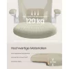 Scaun de birou, plasă, ergonomic, cu cotiere reglabile, bej
