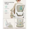 Scaun de birou, plasă, ergonomic, cu cotiere reglabile, bej