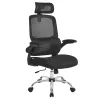 Scaun de birou rotativ, ergonomic, cu spătar din plasă, tetieră, balansoar