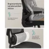 Scaun de birou rotativ, ergonomic, cu spătar din plasă, tetieră, balansoar